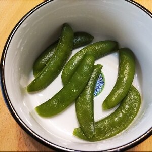 【簡単】蒸し器がなくてもレンジで〜スナップえんどう